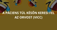 A páciens túl későn keresi fel az orvost (Vicc)