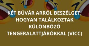 Két búvár arról beszélget, hogyan találkoztak különböző tengeralattjárókkal (Vicc)