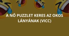 A nő puzzlet keres az okos lányának (Vicc)