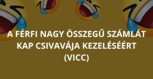 A férfi nagy összegű számlát kap csivavája kezeléséért (Vicc)