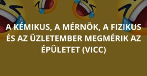 A kémikus, a mérnök, a fizikus és az üzletember megmérik az épületet (Vicc)