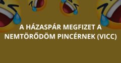 A házaspár megfizet a nemtörődöm pincérnek (Vicc)