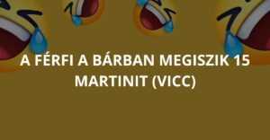 A férfi a bárban megiszik 15 Martinit (Vicc)