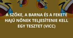 A szőke, a barna és a fekete hajú nőnek teljesítenie kell egy tesztet (Vicc)