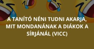 A tanító néni tudni akarja, mit mondanának a diákok a sírjánál (Vicc)