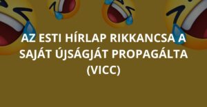 Az Esti Hírlap rikkancsa a saját újságját propagálta (Vicc)