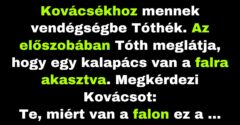 Kovácsékhoz mennek vendégségbe Tóthék (Vicc)