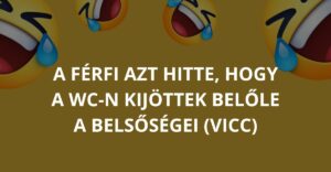 A férfi azt hitte, hogy a WC-n kijöttek belőle a belsőségei (Vicc)