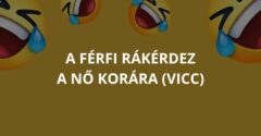 A férfi rákérdez a nő korára (Vicc)