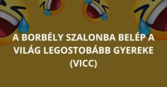 A borbély szalonba belép a világ legostobább gyereke (Vicc)