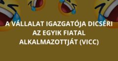 A vállalat igazgatója dicséri az egyik fiatal alkalmazottját (Vicc)