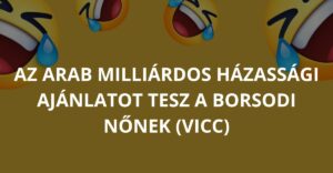 Az arab milliárdos házassági ajánlatot tesz a borsodi nőnek (Vicc)