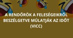 A rendőrök a feleségeikről beszélgetve múlatják az időt (Vicc)