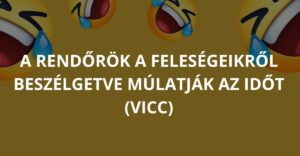 A rendőrök a feleségeikről beszélgetve múlatják az időt (Vicc)