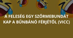 A feleség egy szőrmebundát kap a bűnbánó férjétől (Vicc)