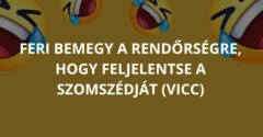 Feri bemegy a rendőrségre, hogy feljelentse a szomszédját (Vicc)