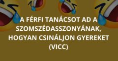 A férfi tanácsot ad a szomszédasszonyának, hogyan csináljon gyereket (Vicc)