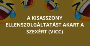 A kisasszony ellenszolgáltatást akart a szexért (Vicc)