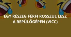 Egy részeg férfi rosszul lesz a repülőgépen (Vicc)