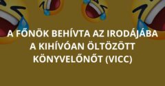 A főnök behívta az irodájába a kihívóan öltözött könyvelőnőt (Vicc)