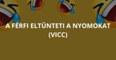 A férfi eltünteti a nyomokat (Vicc)