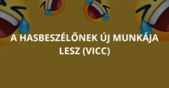 A hasbeszélőnek új munkája lesz (Vicc)