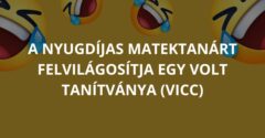 A nyugdíjas matektanárt felvilágosítja egy volt tanítványa (Vicc)