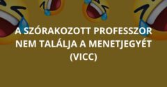 A szórakozott professzor nem találja a menetjegyét (Vicc)