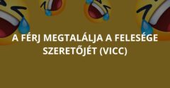 A férj megtalálja a felesége szeretőjét (Vicc)