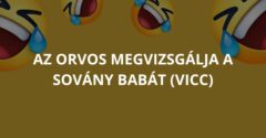 Az orvos megvizsgálja a sovány babát (Vicc)