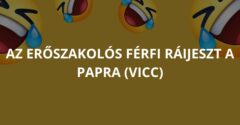 Az erőszakolós férfi ráijeszt a papra (Vicc)