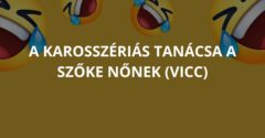 A karosszériás tanácsa a szőke nőnek (Vicc)