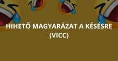 Hihető magyarázat a késésre (Vicc)