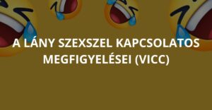 A lány szexszel kapcsolatos megfigyelései (Vicc)