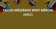 Falusi mészáros mint mérleg (Vicc)